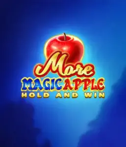 Step into the enchanting world of More Magic Apple Hold and Win Slot by 3 Oaks Gaming, highlighting a shimmering red apple on a rich blue background. This graphic portrays the game's theme of enchantment and wonder. Ideal for fans of fantasy, the vibrant colors and enticing design ensure it captures attention. 